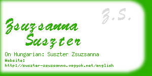 zsuzsanna suszter business card